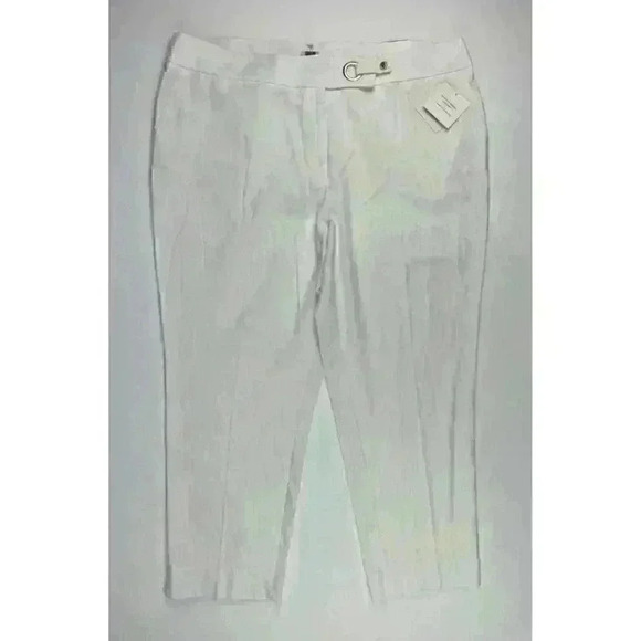 NEW! Anne Klein Women's 16 Linen-Blend Slim Ankle Pants NWT $89 - Picture 1 of 3
